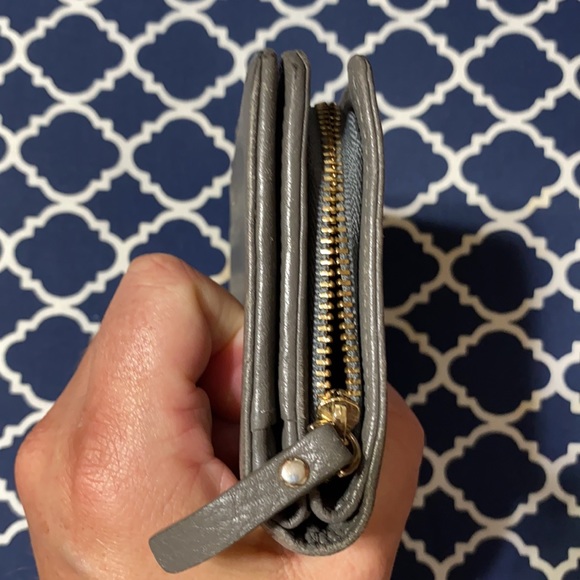 Gray Leather Kate Spade Small Wallet - Picture 4 of 9